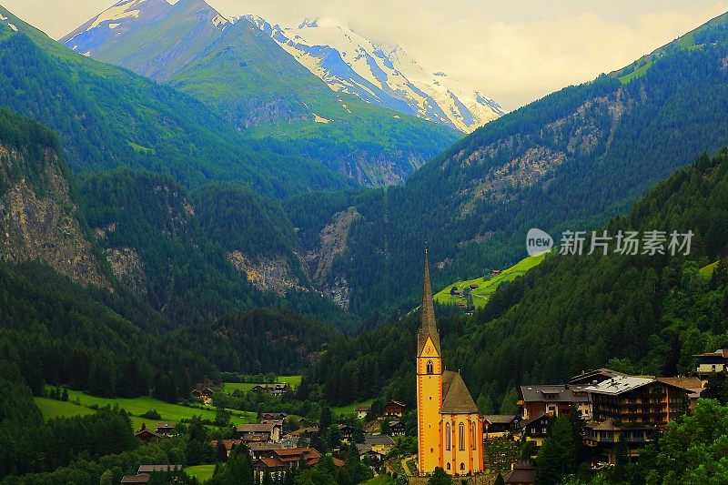 Heiligenblut奥地利Tirol景观，Hohe Tauern，大格洛克纳阿尔卑斯公路